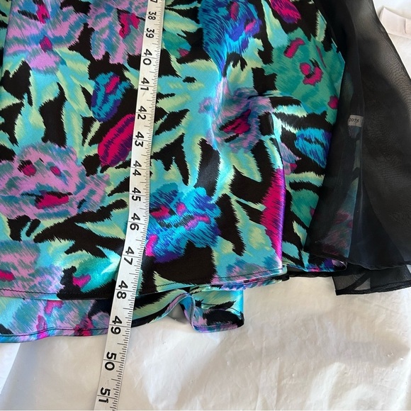 VICTORIA’S SECRET VTG Gold Label Floral Satin Lace Mesh Side Maxi Slip Dress S - Picture 9 of 9